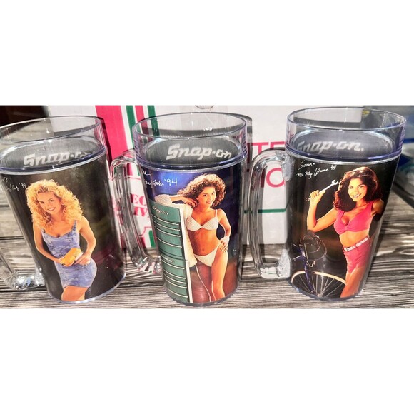 1994 Snap-on Holiday Mugs Set of 6 Holiday Gift Box Limited Edition - Picture 3 of 4